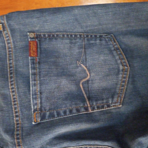 Men's 7 For All Mankind Button Fly, Dark Wash, Straight Leg Jeans *W36"/L43"* - Picture 6 of 13